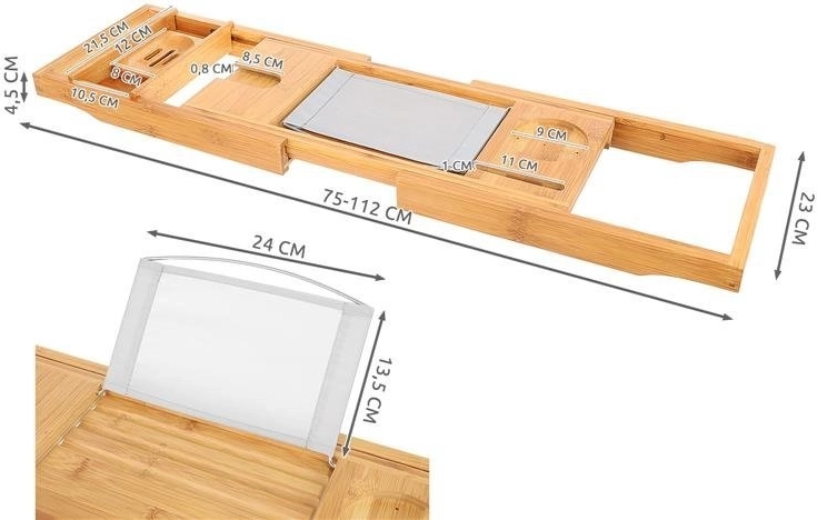 Expandable tray for most bathtubs