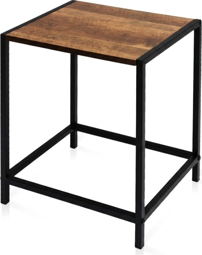Metal side table with MDF top 32.5 × 28 × 37.5 cm