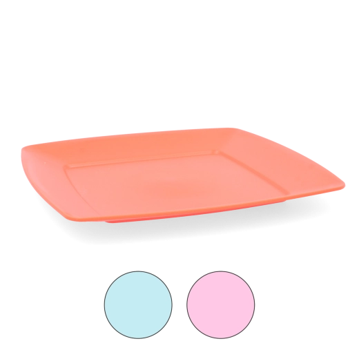 Kvadraten plitek krožnik 23,5 cm iz odporne plastike