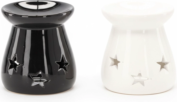 Keramična aromatična svetilka Zvezde, mešanica barv 7 × 8 cm