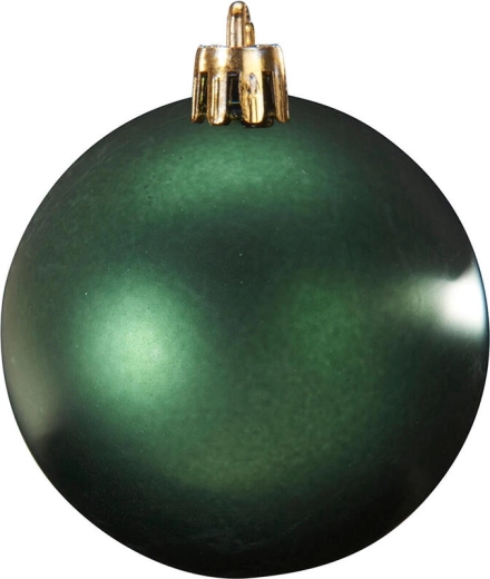 Dark Green Christmas Baubles, 24 Pieces