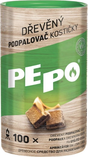 Lesene podpalne kocke PE-PO, 100 kos