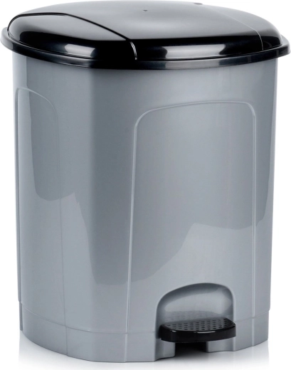 Plastični pedalni koš za odpadke 21 l, siv