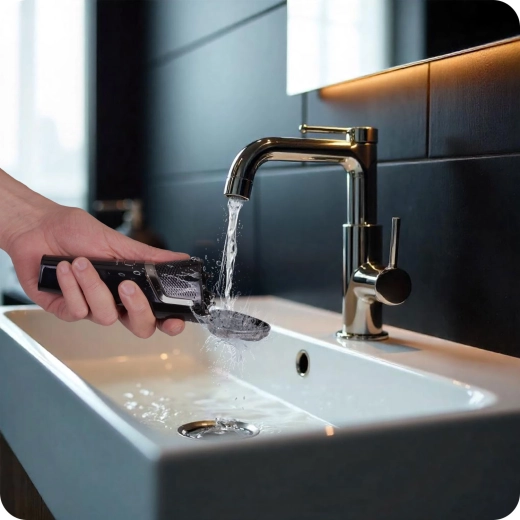 Pralna glava za enostavno čiščenje