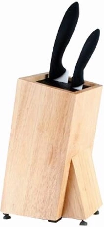 Blok za nože BRILLANTE iz kavčukovčevega lesa z vložkom iz ščetin