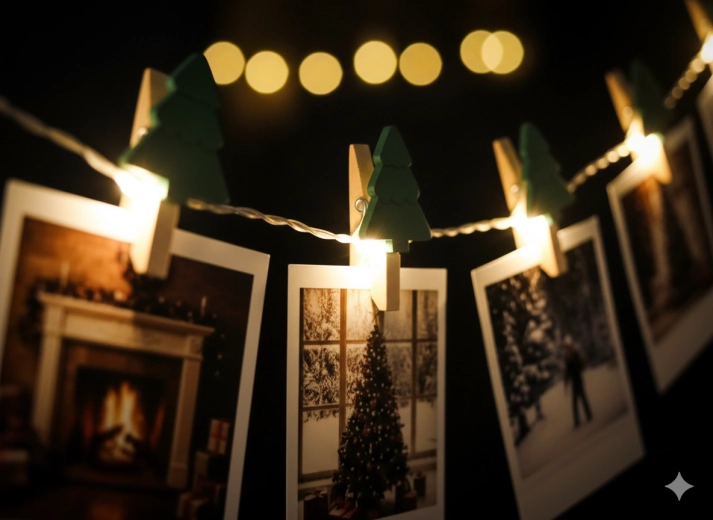 Svetlobna fotogalerija s toplimi LED