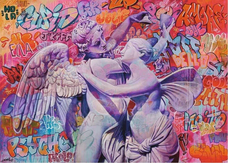 2D sestavljanka 1000 kosov Amor in Psihe