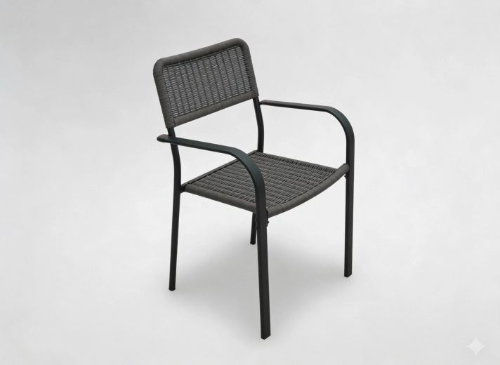 Vrtni stolček rjav 60 × 55 × 82 cm