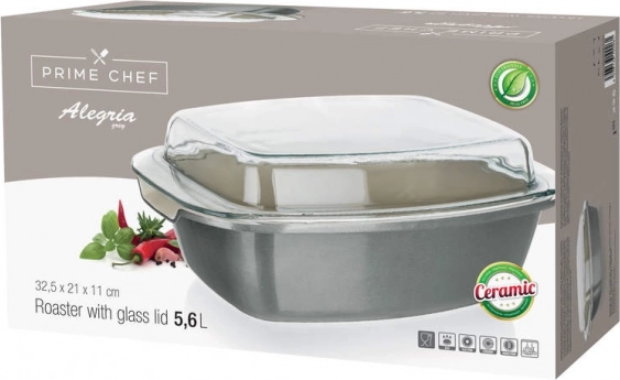 pekač Prime Chef Alegria 5,6 l s steklenim pokrovom