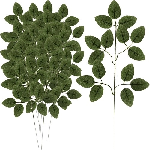 Set umetnih listov vrtnice 51 × 25 cm, 12 kosov