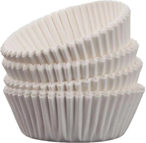 Papirnati slaščičarski tulci 4,5 cm – beli, 100 kos