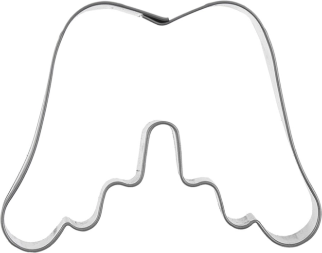 Stainless steel angel wings cookie cutter 11 cm