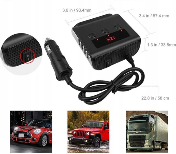 Voltmeter na zaslonu in upravljanje napajanja z gumbi