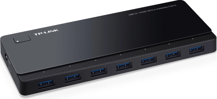 TP-Link 7‑vratni USB 3.0 hub z napajalnimi vrati
