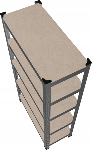 Pet prostornostnih MDF polic