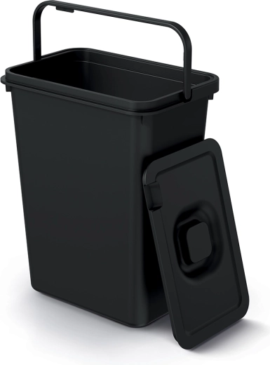 Koš za odpadke z nagibnim pokrovom flap 10 l iz reciklirane plastike