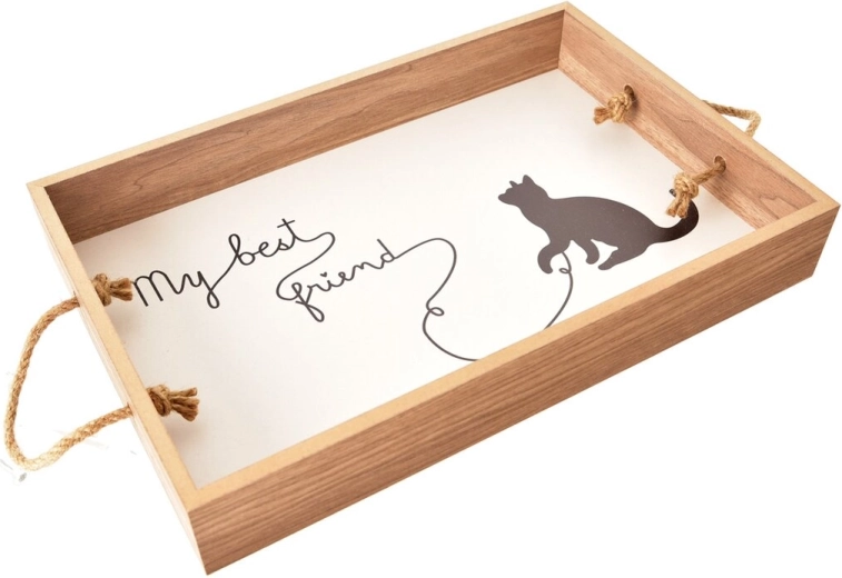 Lesen servirni pladenj Lovely Cat 38 × 25 cm