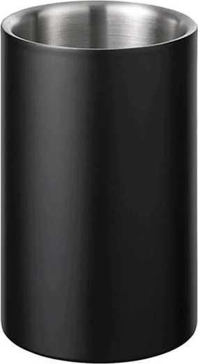 Stainless steel wine cooler, black, 12 cm diameter