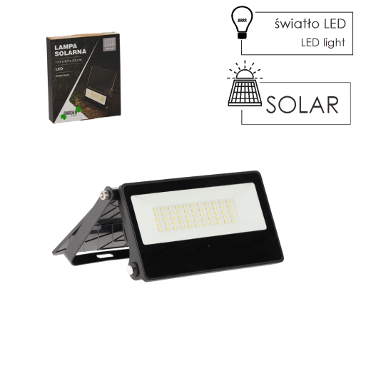 Solar LED Floodlight 20 W Black