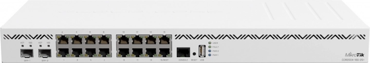 MikroTik usmerjevalnik CCR2004–16G–2S+ s 16× Gigabit in 2× 10GbE SFP+