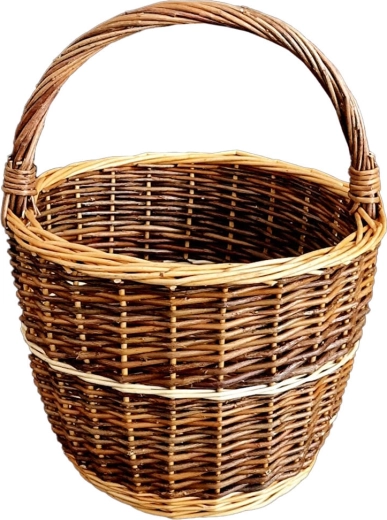 Koš iz neolupljenega vrbja, premer 30 cm