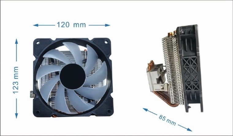 Gembird Huracan hladilnik procesorja 120 mm 100 W ARGB PWM