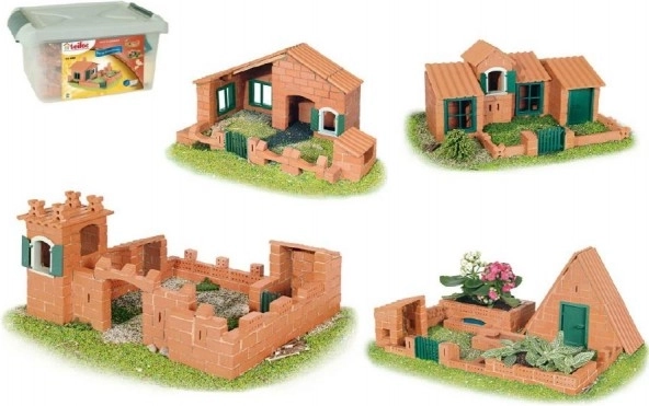 Gradbeni komplet Teifoc Hišica Raul II 280 kosov v plastičnem zaboju 41x19x30 cm