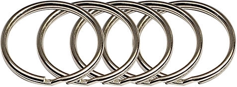 Obročki za ključe 20 mm, nikelj (50 kos)