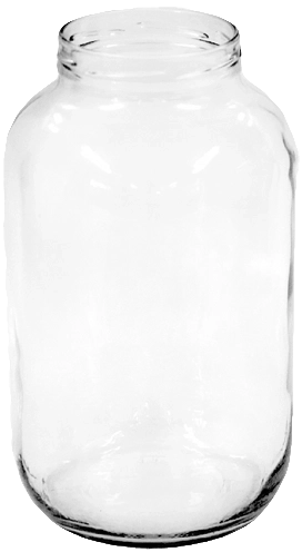 Steklen kozarec za vlaganje 4,25 l s širokim vratom 100 mm