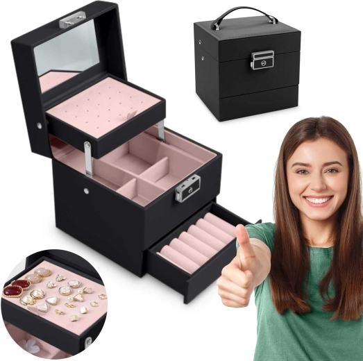 Škatlica za nakit Massido črna