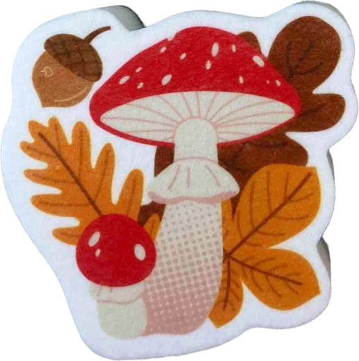 Mushroom-shaped dish sponge