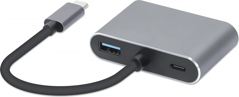Večfunkcijski USB‑C hub 4 v 1 s HDMI 4K in VGA