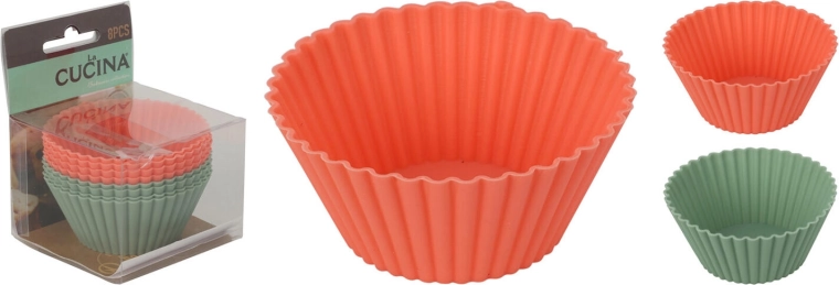 Silikonski pekačni modelčki 7 × 3,5 cm, barvni miks (8 kos)