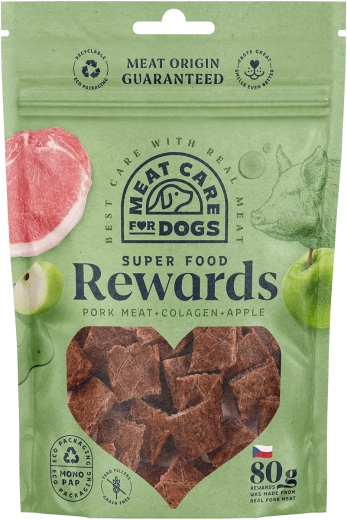 Mesni priboljšek za pse s svinjino, kolagenom in jabolkom 80 g