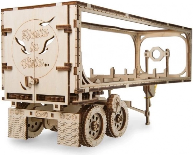 Lesena 3D sestavljanka – prikolica za tovornjak HEAVY BOY VM-03 (138 kosov) UGEARS