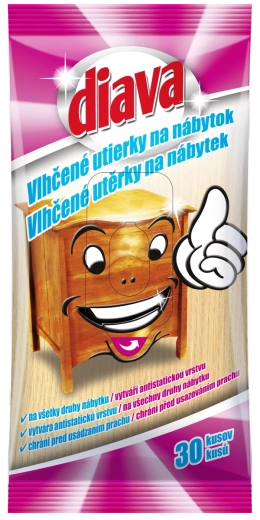 Diava vlažilni robčki za pohištvo 30 kos