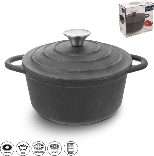 Litoželezni lonec s pokrovom 2,7 l