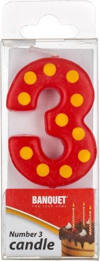 My Party Number 3 Birthday Candle