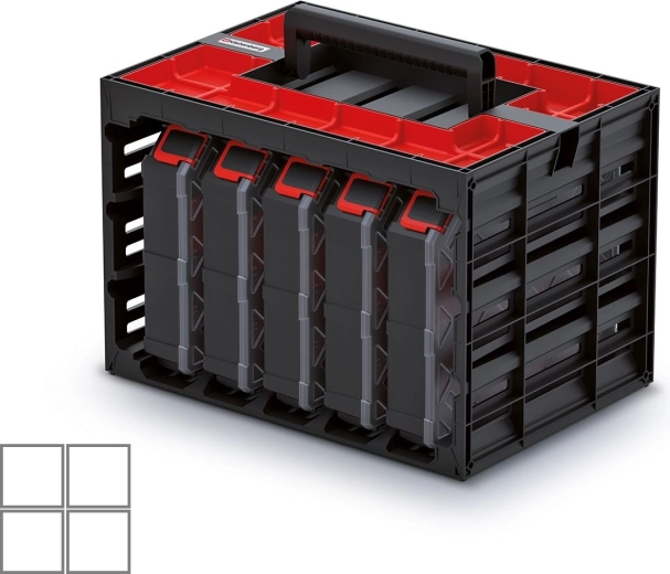 Omarica s 5 organizatorji TAGER CASE za orodje in sestavne dele