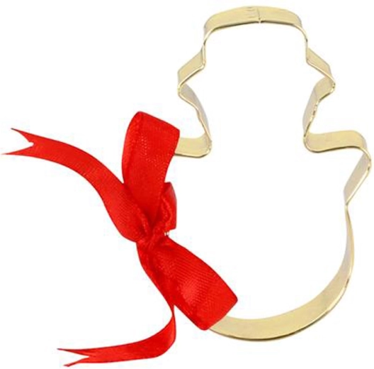 Modelček za piškote zlati snežak 7 cm TORO