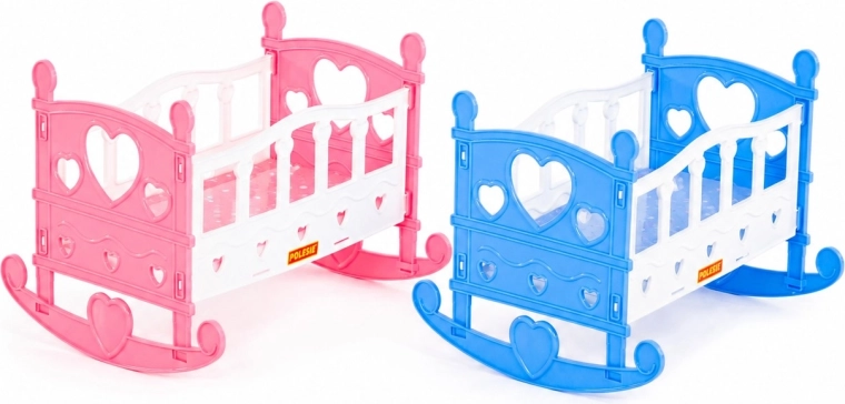 Doll cradle with hearts - 1 piece