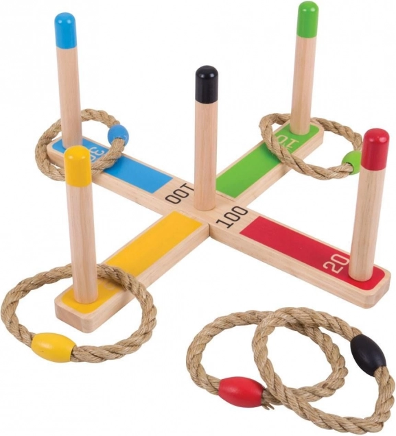 Lesena igra metanja obročev BIGJIGS TOYS