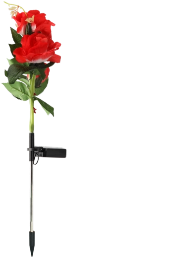 Sončna vrtna svetilka vrtnica 70 cm, toplo bela, 3 LED