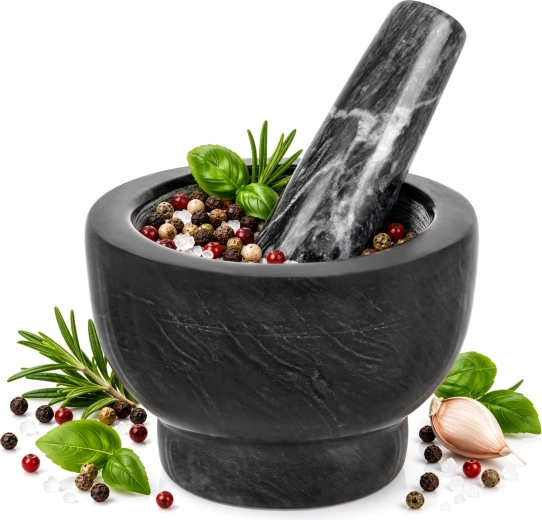 Zortiva Kitchen Marble Mortar and Pestle