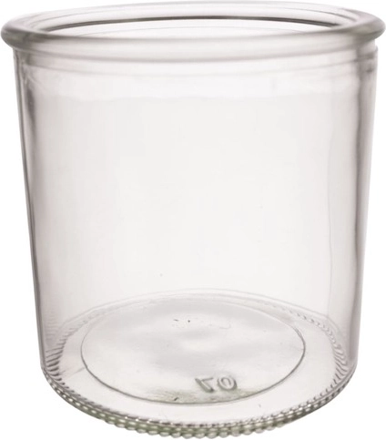 Glass cup protects the flame