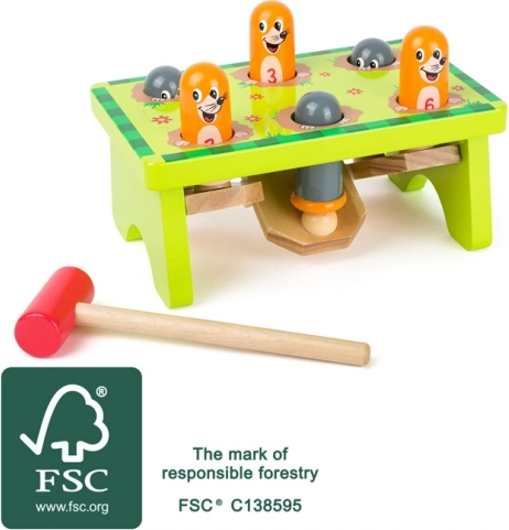 Kladivce SMALL FOOT Krteki iz FSC lesa