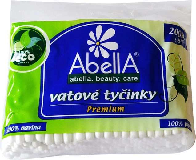Bombažne paličice iz papirja iz sladkornega trsa PREMIUM, 200 kos