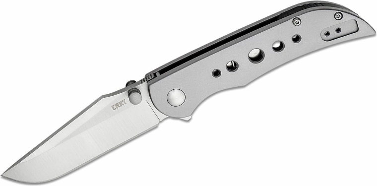 CRKT Oxcart Silver žepni nož 7,8 cm, v celoti iz nerjavnega jekla