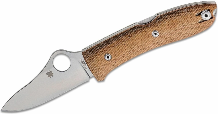 Žepni nož Spyderco SpyOpera rjava Micarta, satinirano rezilo M390 7,4 cm