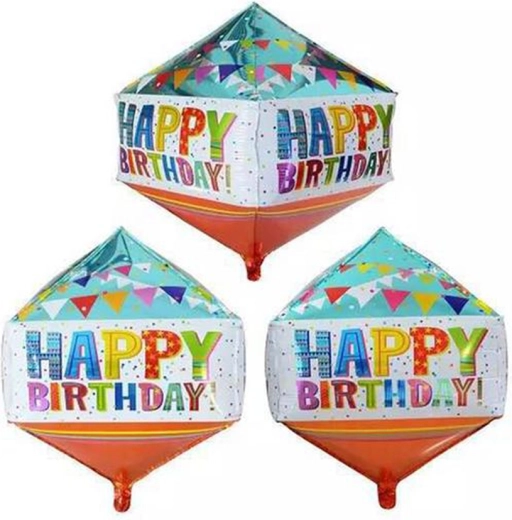 Folijski balon Happy Birthday diamant 40 × 74 cm